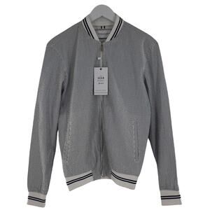 Denim and Flower Seersucker Cotton Jacket - Size S - New!